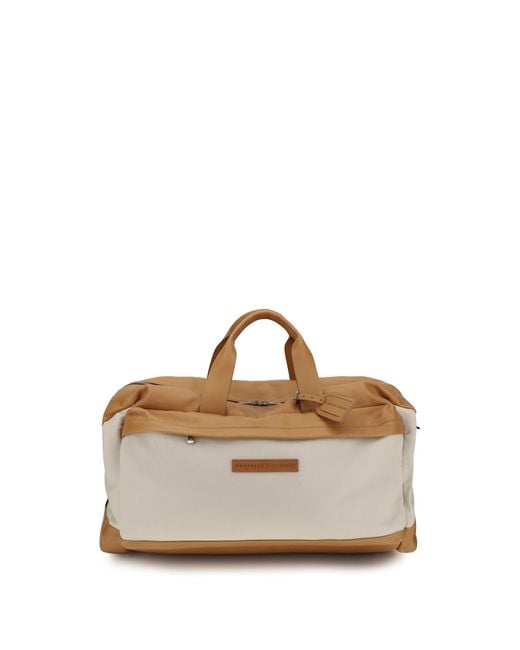 Brunello Cucinelli White Active Travel Bag for men