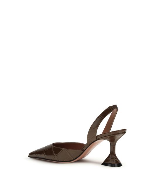 AMINA MUADDI Brown Holli Slingback Pumps