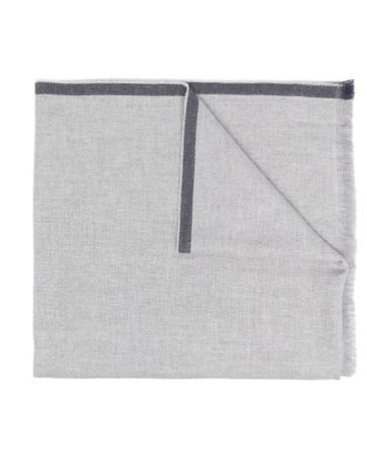 Brunello Cucinelli Gray Wool And Cashmere Scarf for men