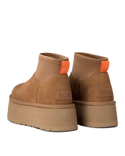 Ugg Brown "Classic Mini Dipper" Ankle Boots