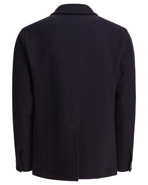 Tom Ford Blue Virgin Wool Coat Jackets And Coats for men