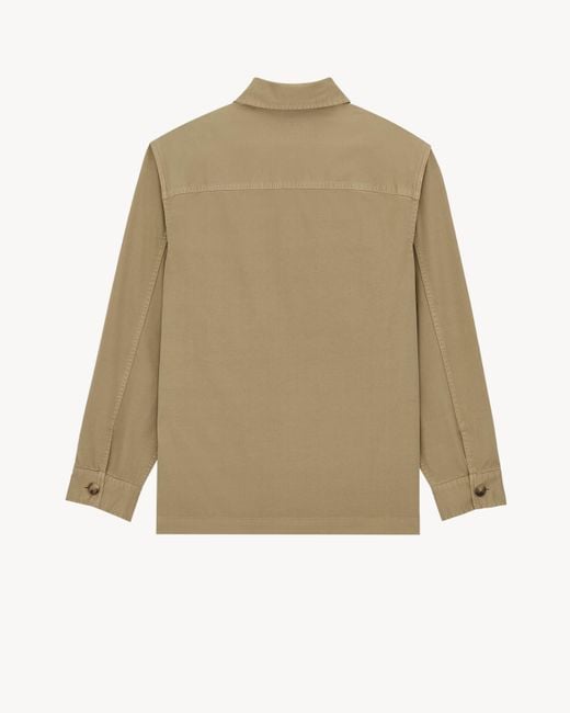 Saint Laurent Natural Cotton Overshirt Jacket for men