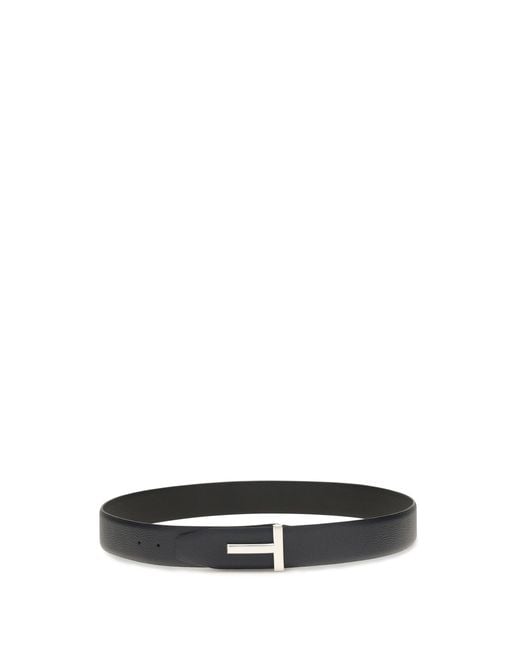 Tom Ford Black Belt Reversible Calf Leather for men
