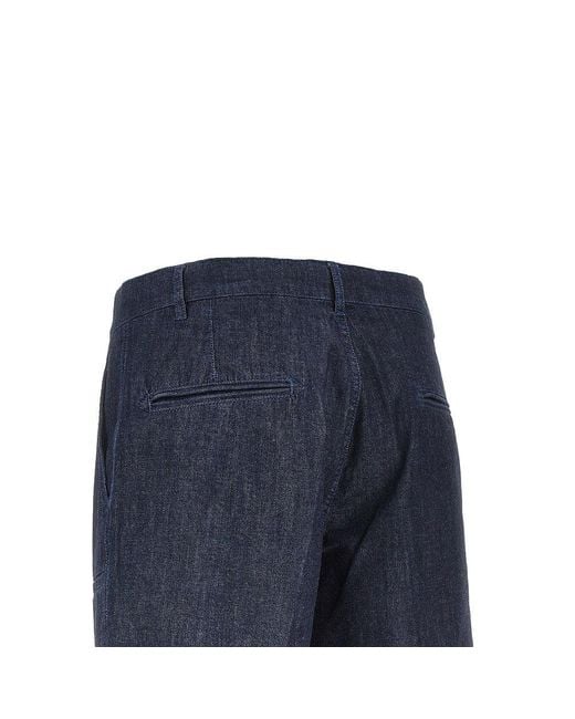 Aspesi Blue Denim Shorts for men