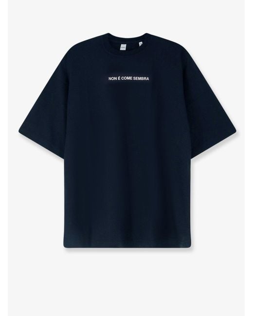 Aspesi Blue Cotton T-Shirt for men