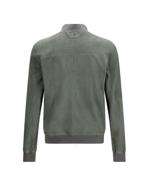 Salvatore Santoro Gray Jacket Suede for men