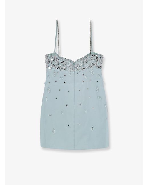 retroféte Blue Seychelles-Lorelai Satin Mini Dress