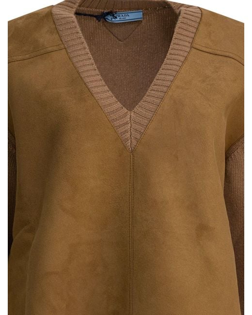 Prada Brown Cashmere Blend Cardigan
