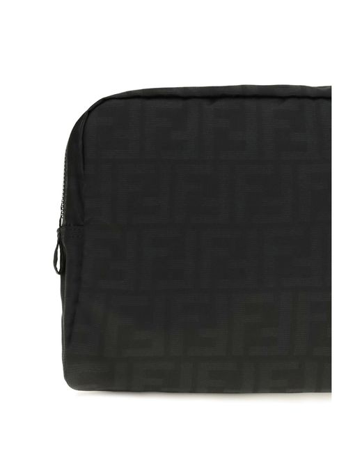 Fendi Black Medium Superlight Ff Zucca Fabric Beauty Case for men