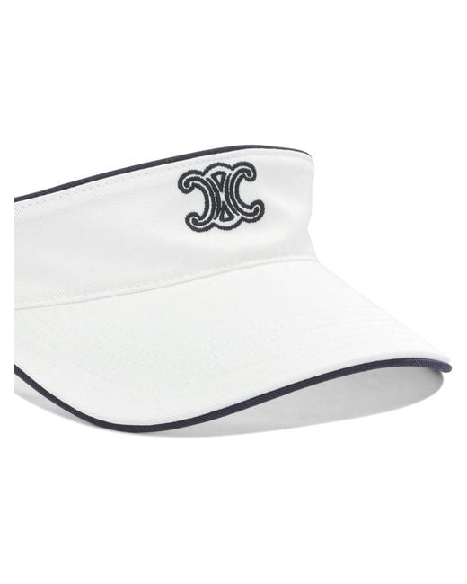 Céline White Cotton Hat