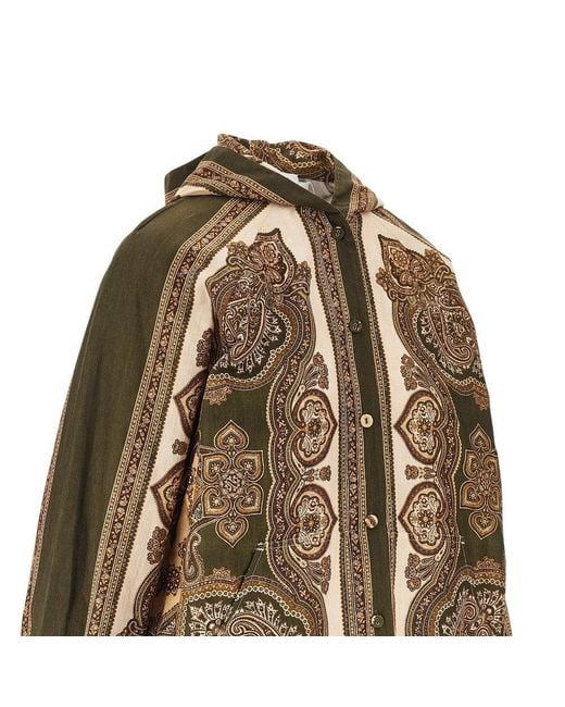 Zimmermann Brown 'Mahon' Hooded Shirt