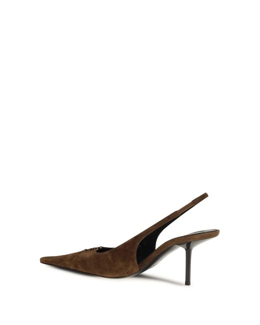Saint Laurent White Babylone Breteuil Pumps