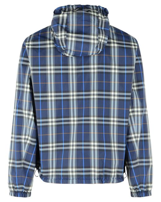 Burberry Blue Dark Polyester Reversible Jacket for men