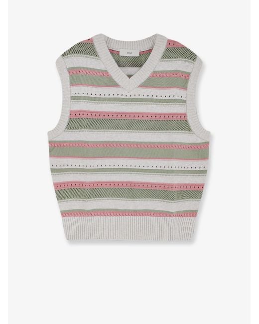 DUNST Gray Sleeveless Cotton Sweater for men