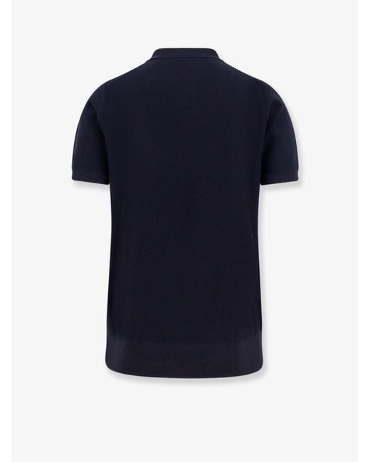 Boss Blue Virgin Wool Polo Shirt for men