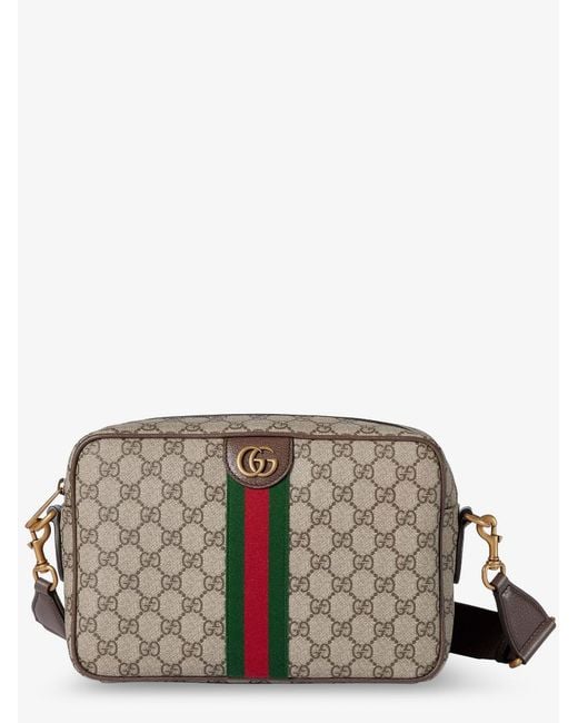 Gucci Gray Ophidia Gg Supreme Fabric Shoulder Bag for men