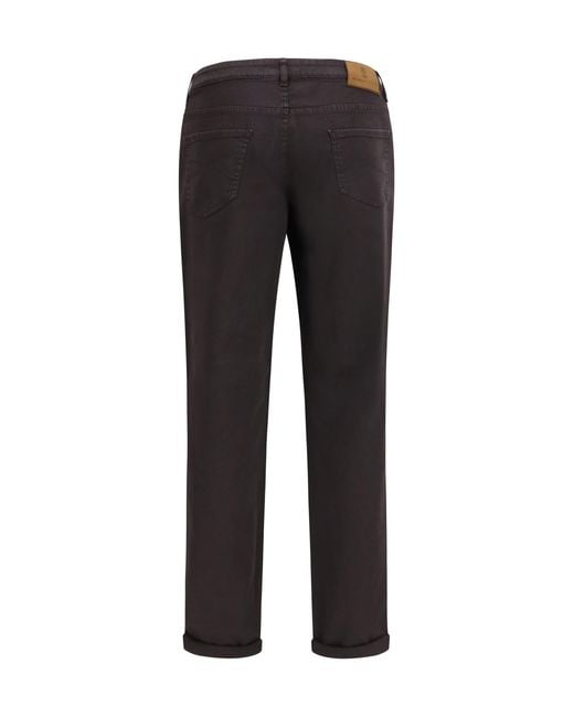 Brunello Cucinelli Black Jeans With Turn-Up Hem for men