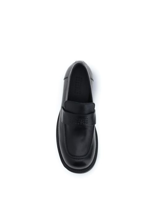MM6 by Maison Margiela White Moccasins Calf Leather for men