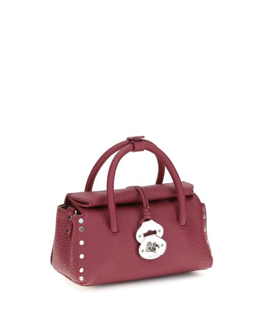 Zanellato Pink Leather Handbag Centauro Baby