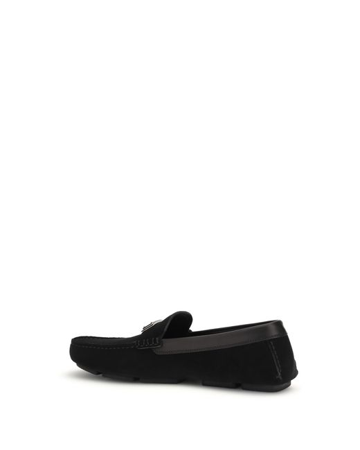 Dolce & Gabbana White Suede Loafers for men