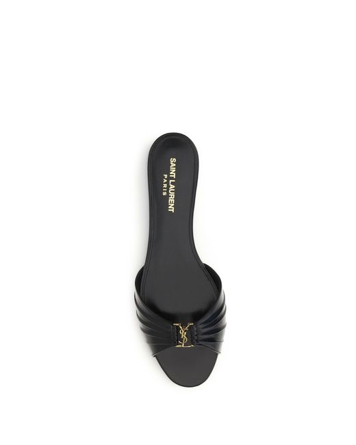 Saint Laurent White Leather Sandals Babylone