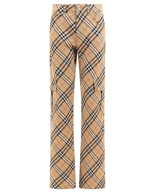 Burberry Natural "Check" Cargo Trousers