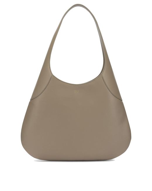 Women's Grey "Joan Hobo" Large Shoulder Bag