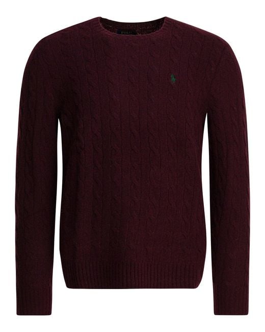Polo Ralph Lauren Purple Wool And Cashmere Sweater for men