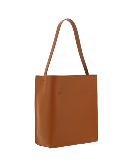 Marni Brown Leather Tote Bag