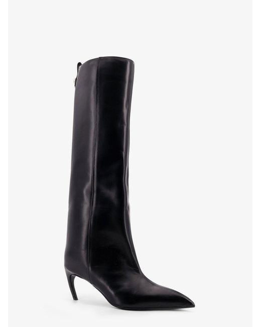 The Attico Black Lea Leather Boots