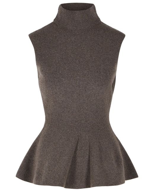 Rohe Brown 'Sculptural' Wool And Cashmere Blend Vest
