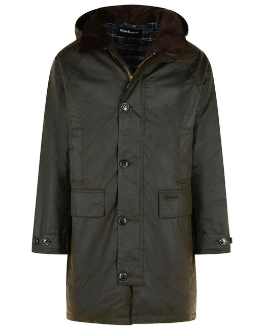 Barbour Black Beudale Waxed Cotton Parka for men