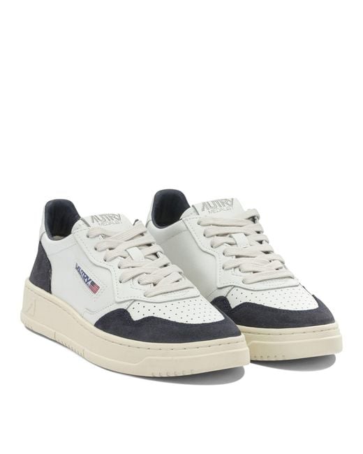 Autry White "Medalist Low" Low Top Sneakers for men