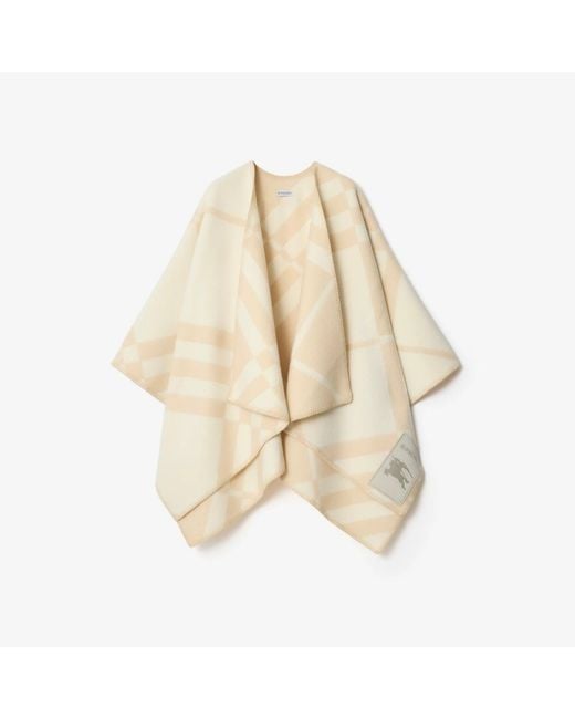 Women's Natural Cashmere And Silk Poncho Coat