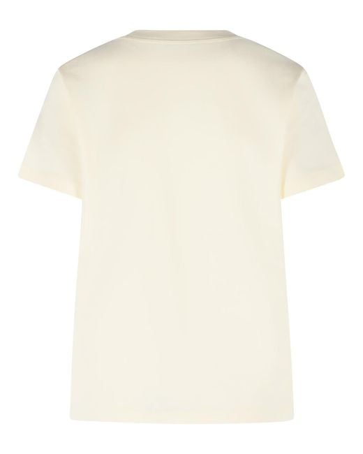 Moncler Natural Cream Cotton T-Shirt