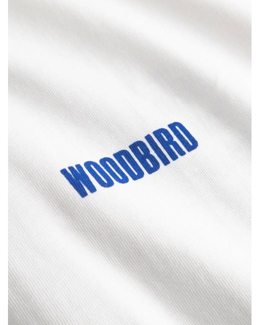 Woodbird White Cotton T-Shirt for men