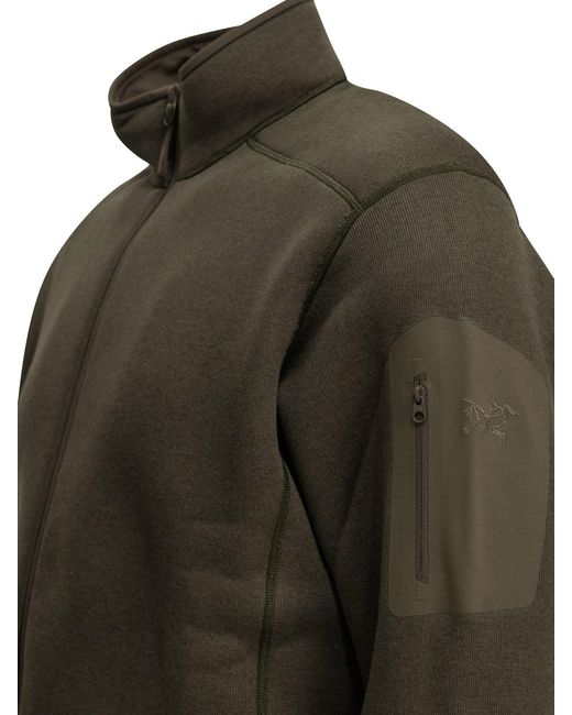 Arc'teryx Green "Covert" Zip-Up Sweatshirt for men