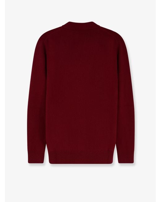 Gucci Red Wool And Cashmere Cardigan for men
