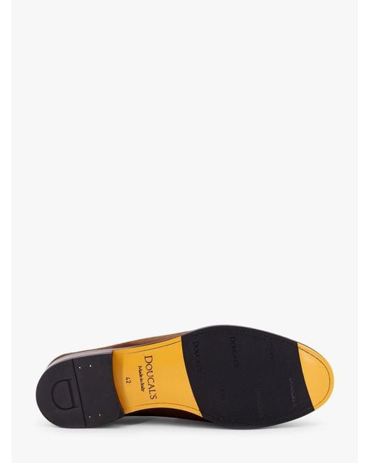 Doucal's Brown Suede Loafers With Tassels for men