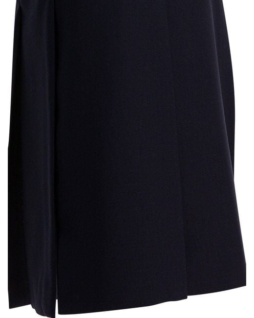 Prada Blue Wool Skirt
