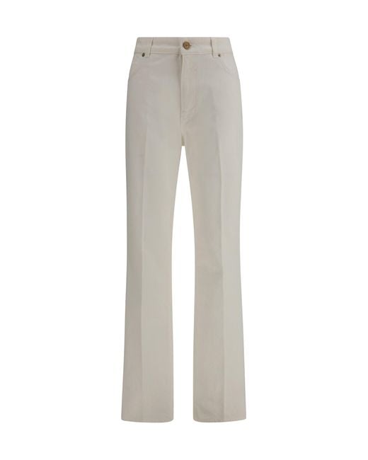 Balmain Gray Straight-Leg Denim Jeans