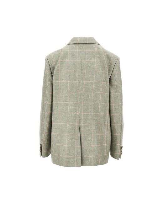BLAZE Green 'Nightbreak' Oversized Double-Breasted Jacket