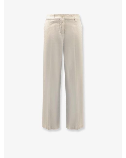 Aspesi White Cotton Trousers