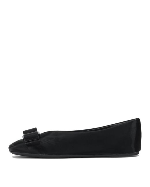 Ferragamo Black Ballerinas