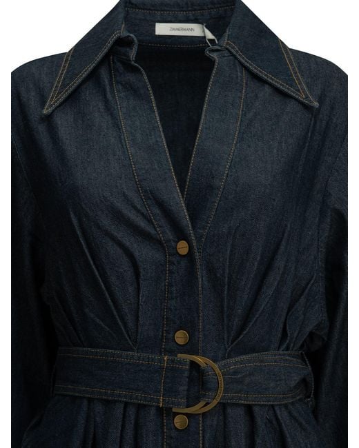 Zimmermann Blue Midi Shirtdress