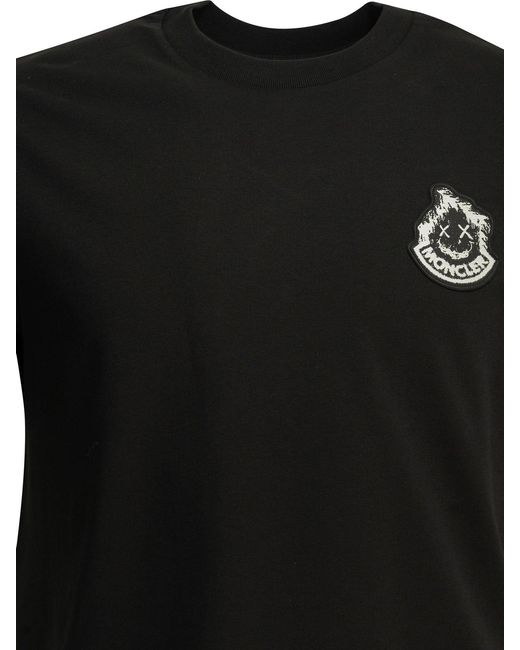 Moncler Black Crewneck T-Shirt for men