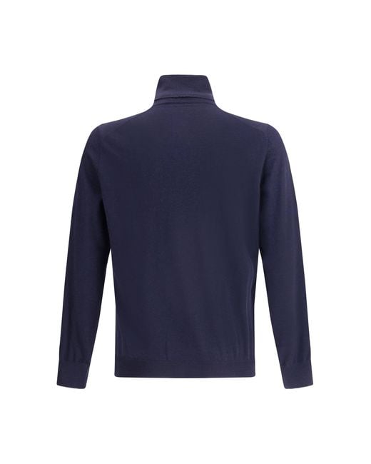 Brunello Cucinelli Blue Knitwear for men
