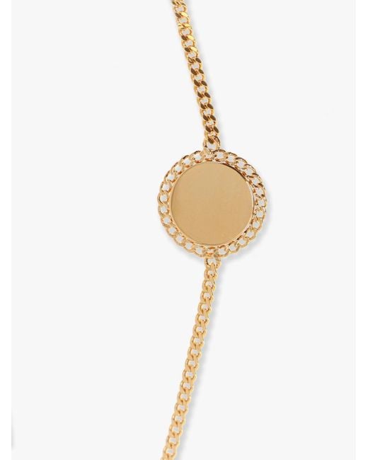 Céline White Medaille Sautoir Metal Necklace