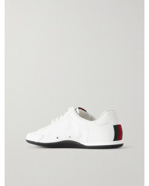 Gucci White Shift" Leather Sneakers for men