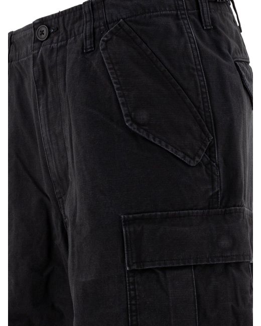 Stussy Black Cotton Trousers for men